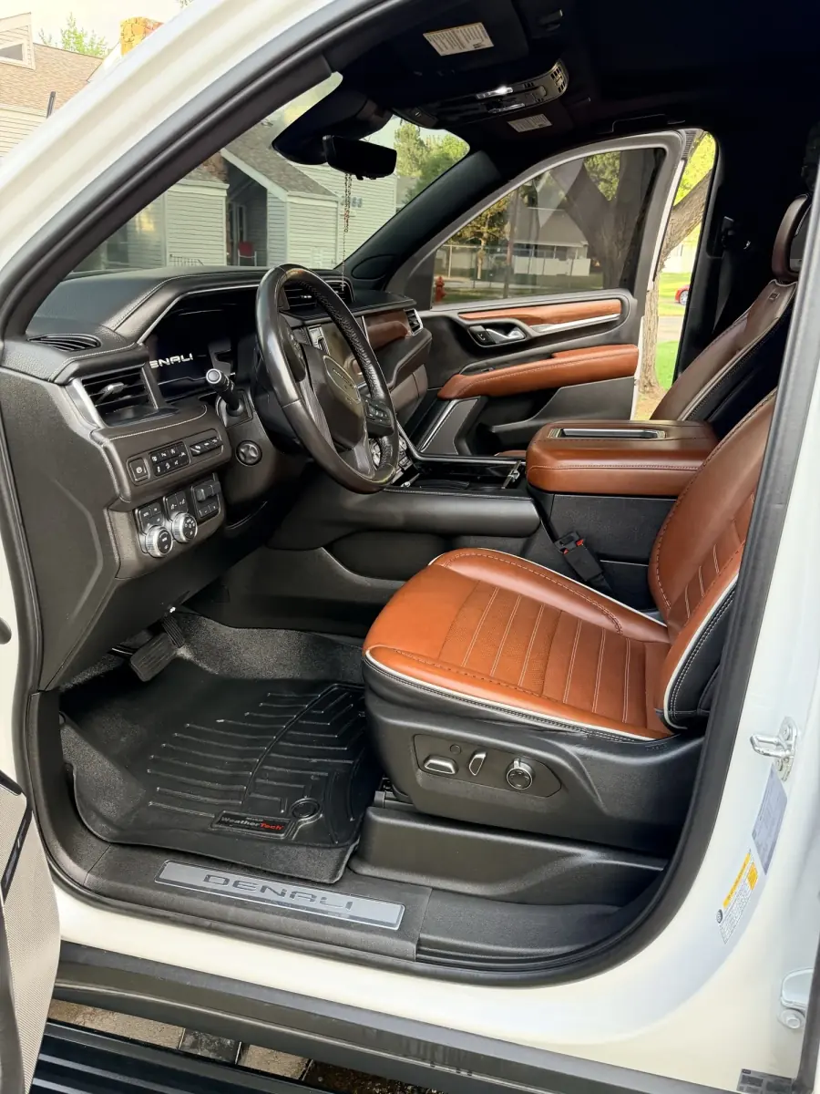 GMC Denali interior after a full detail